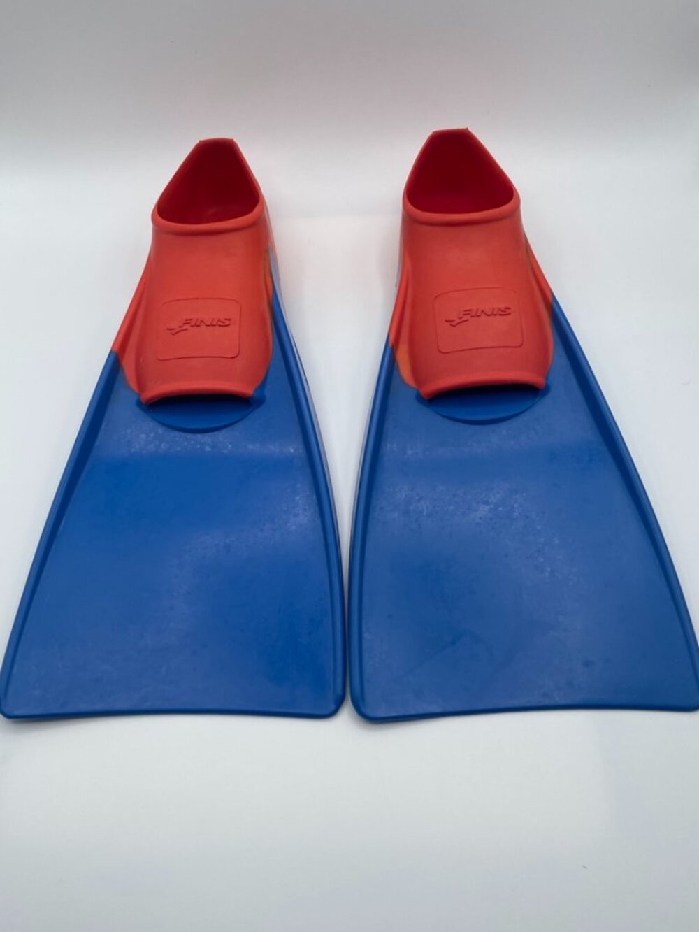 Finis Long Floating Red Blue Swim Fins Swimming Snorkeling Sz US 5 - 7